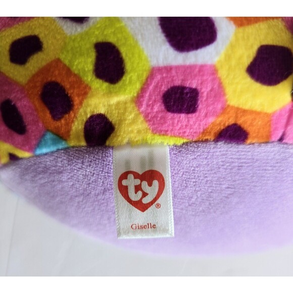 Rainbow Squish-A-Boos Plush Giselle TY Squishies Leopard 10 Inch May 12 Birthday - Picture 12 of 14